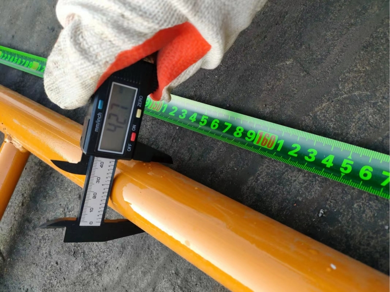 فحص شحنة السقالة النهائي (الحجم ، المظهر ، الحمل ، إلخ.)